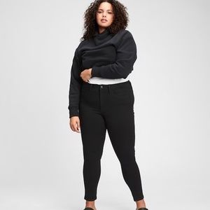 Black size 16 High Rise Denim Leggings (GAP)